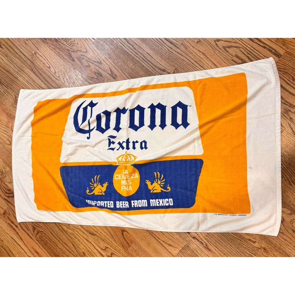 Vintage Corona Extra Beach Towel Beer Advertising R.A. Briggs‎ Official License